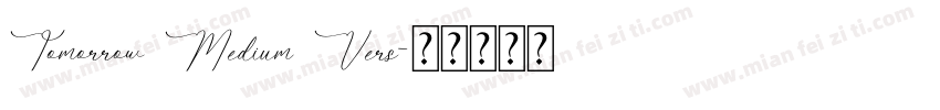 Tomorrow Medium Vers字体转换